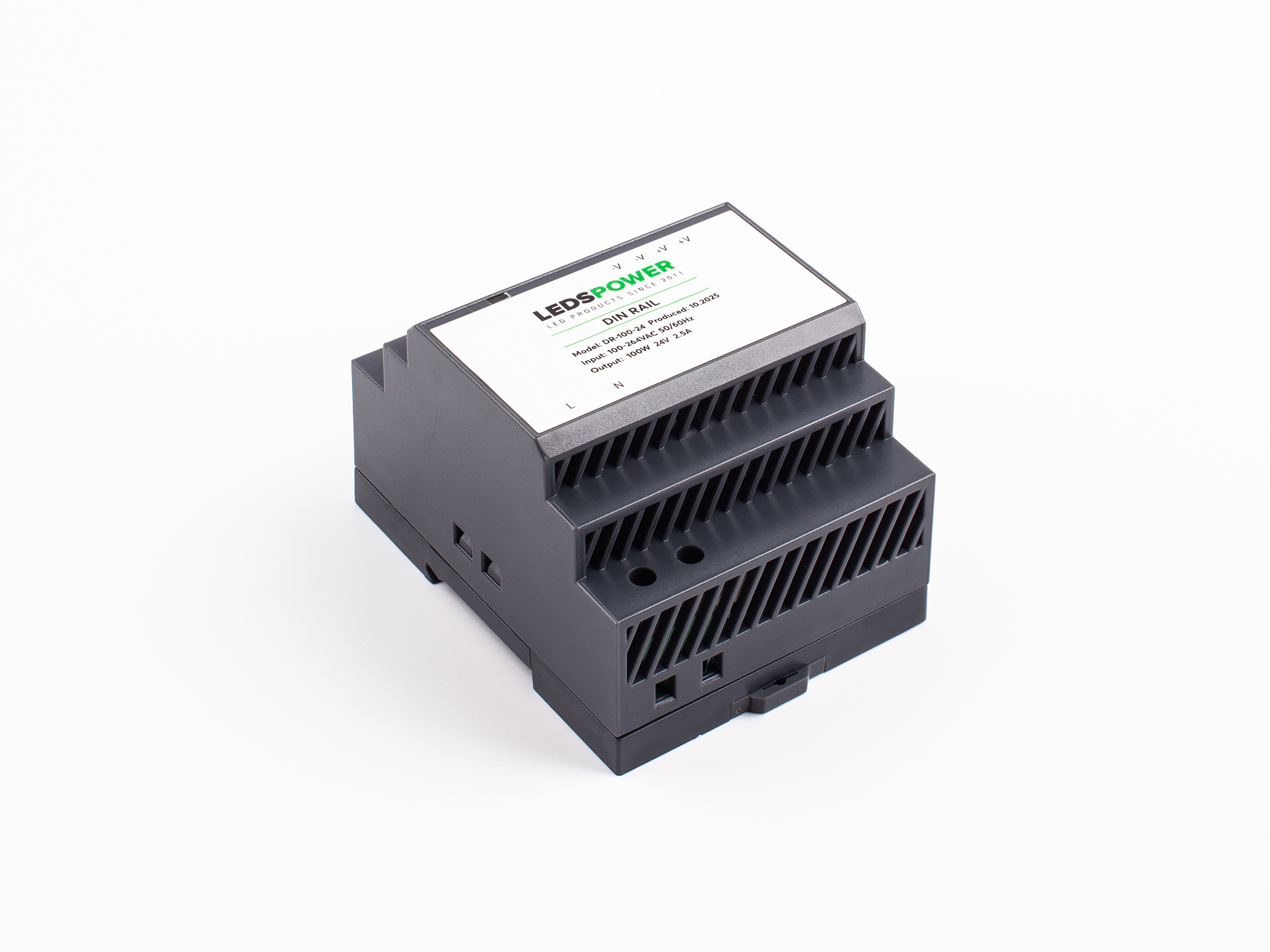 Монтаж: Блок питания 100Вт 24В, серия DIN RAIL