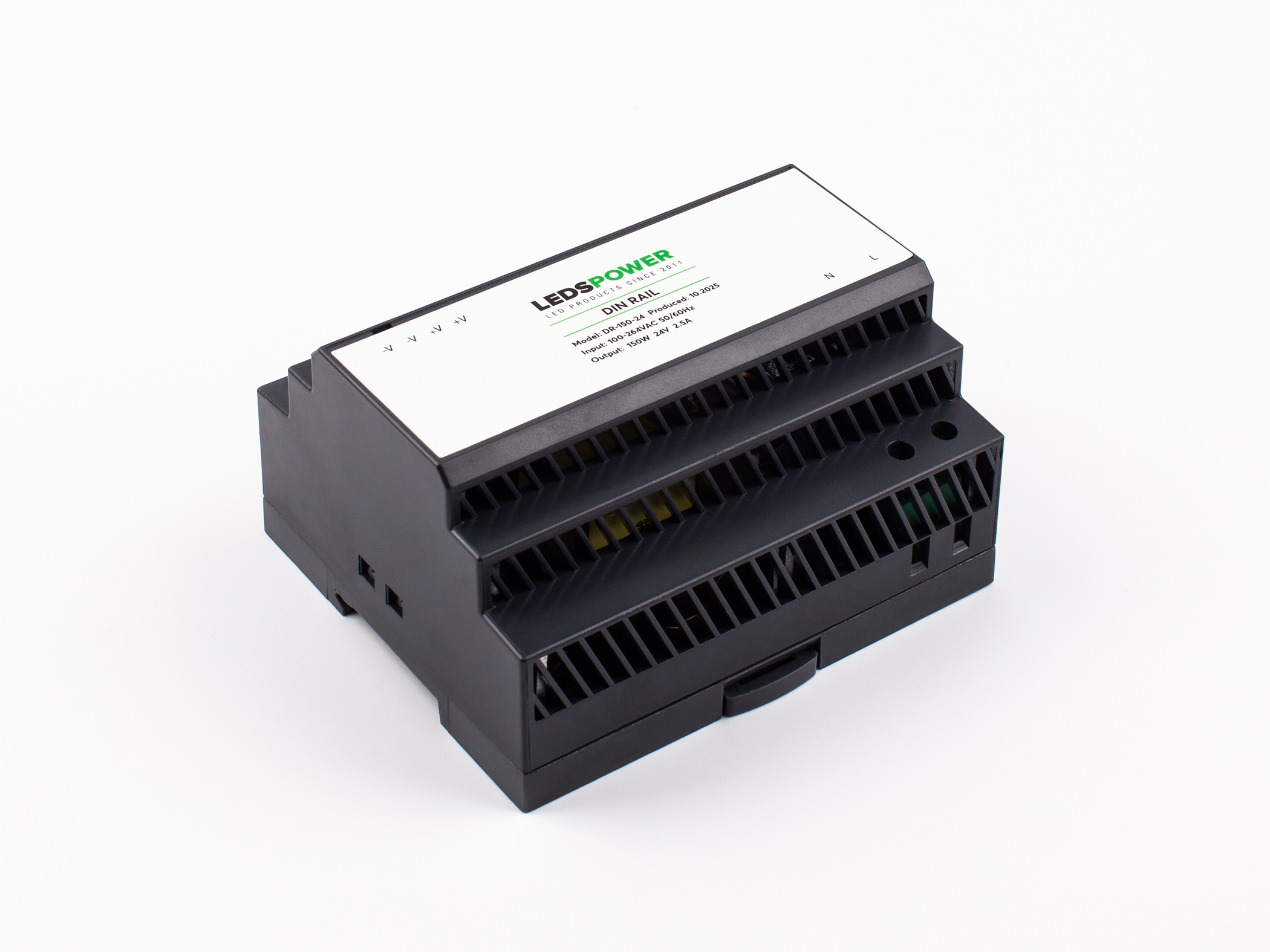 Монтаж: Блок питания 150Вт 24В, серия DIN RAIL