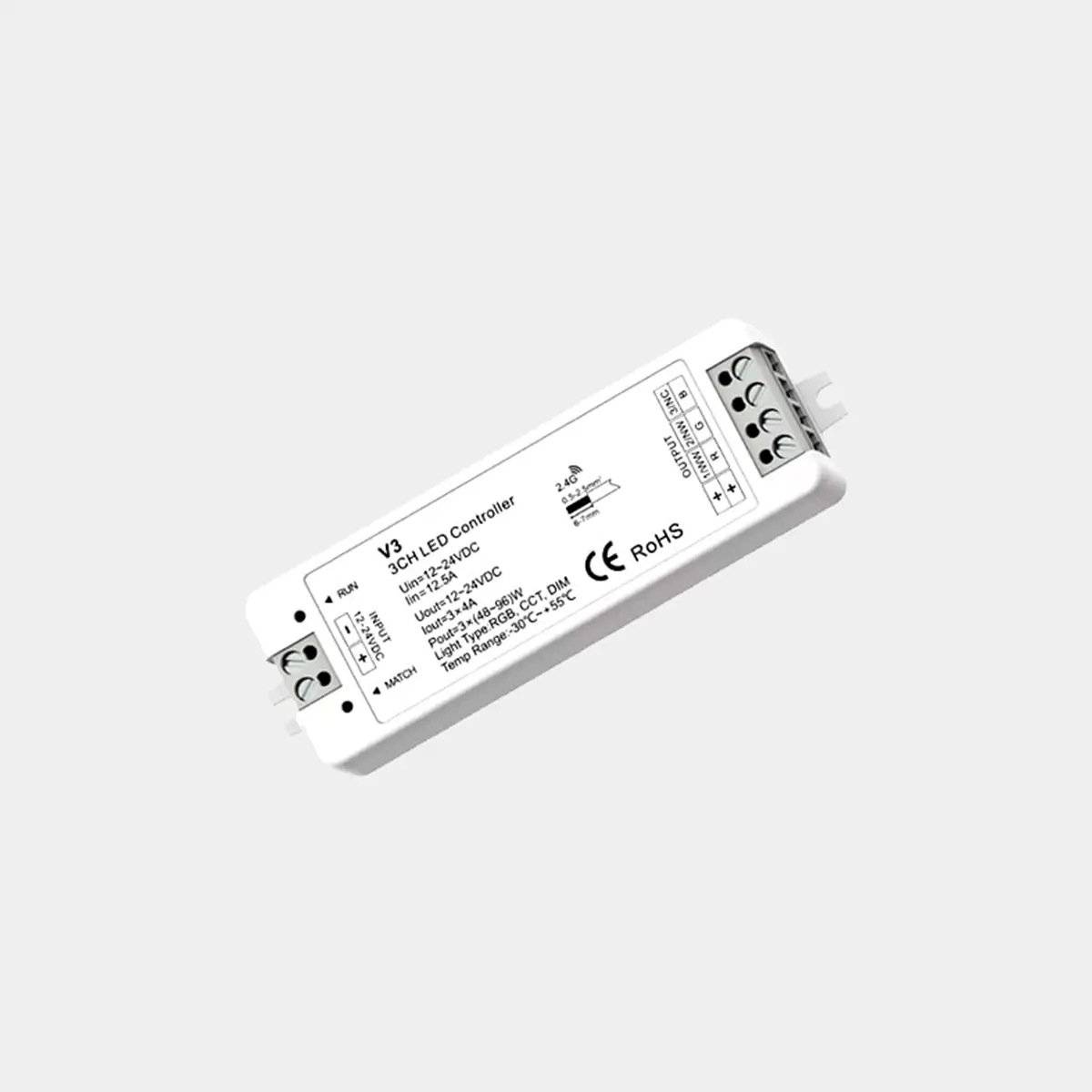 Контроллер (диммер) Q&F 1-зона 3*4A=12A Q3 12/24V (для QS10, QR4, QS3, QR9)
