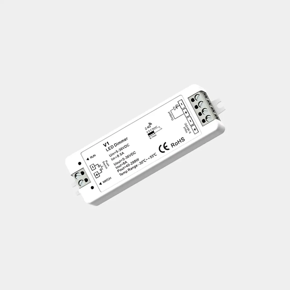 Контроллер (диммер) Q&F 1-зона 8А Q1 12/24V (для QS10, QR1, QR11, QS1, QR8, K1-1)