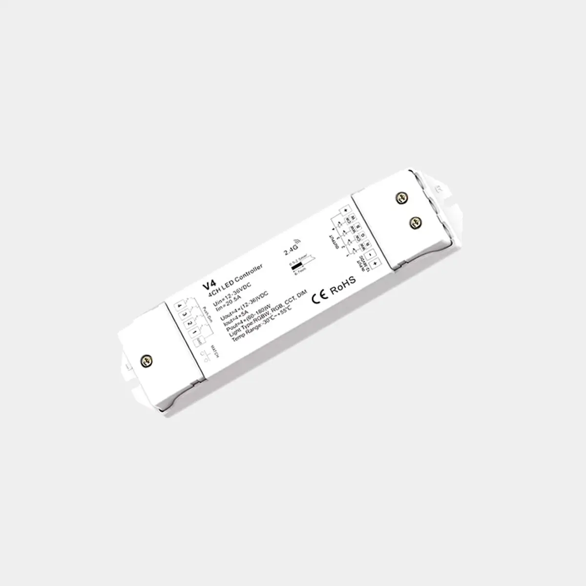 Контроллер (диммер) Q&F 1зона 4*5A=20A Q4 12/24V (для QS10, QR4, QS3, QR9, QR12)