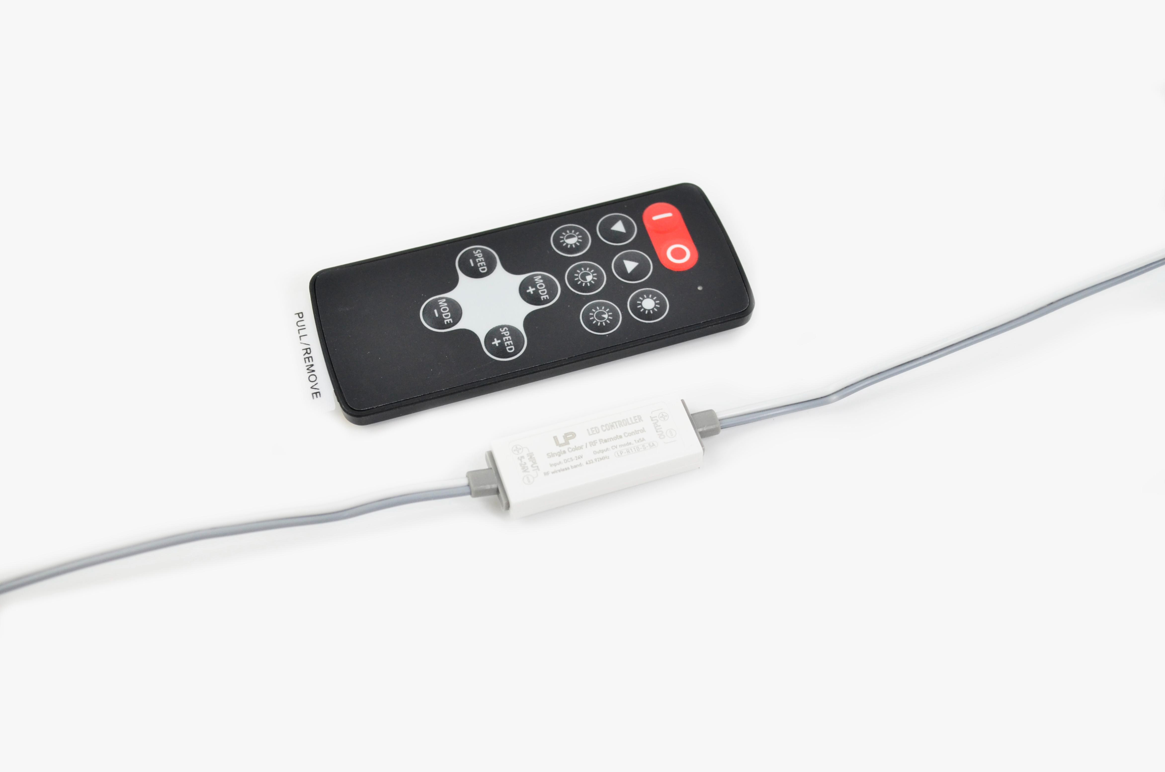 Монтаж: Контроллер одноцветный R110 Mini RF 5A