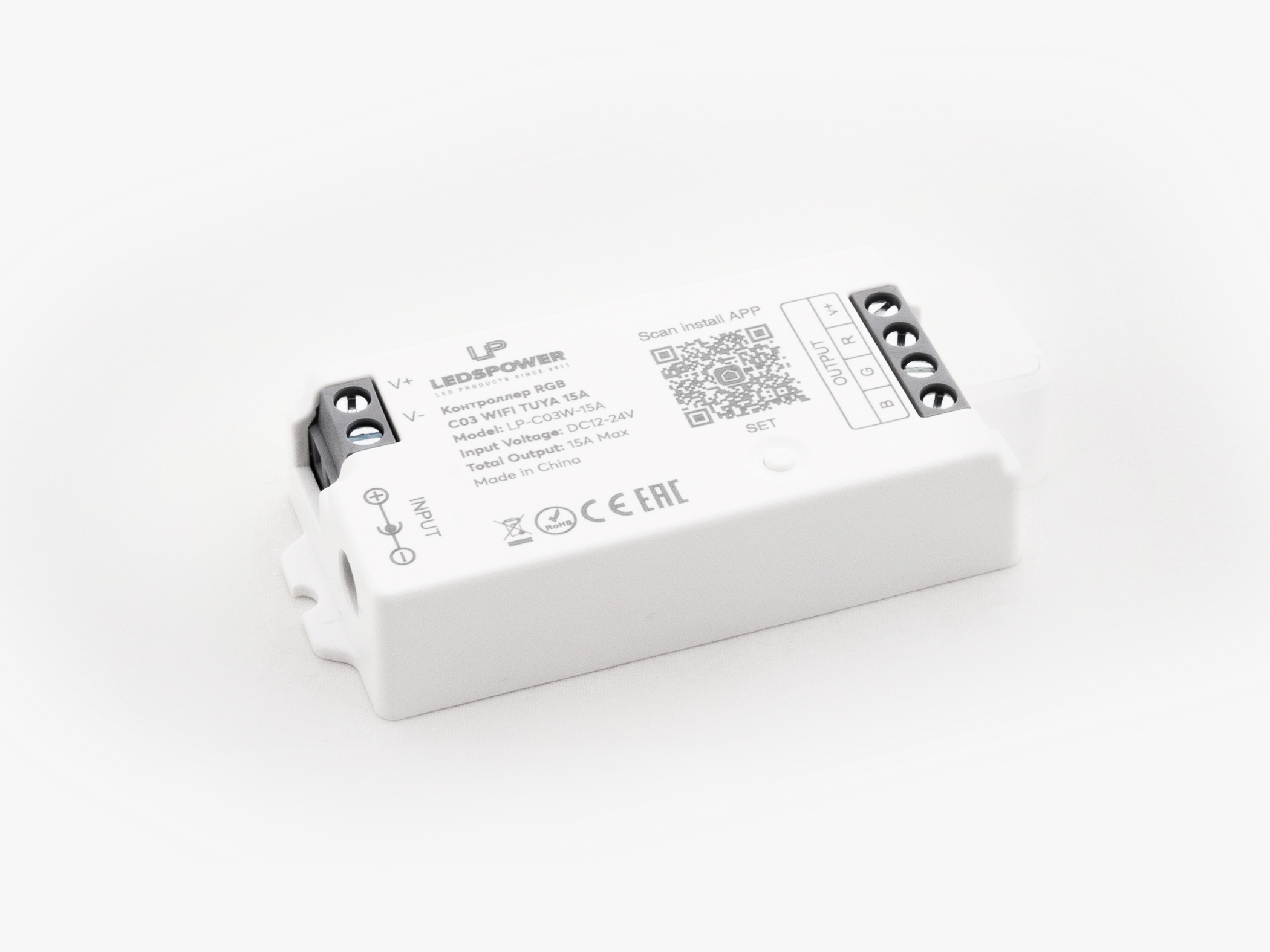 Монтаж: Контроллер RGB C03 WIFI TUYA 15А (RGB)