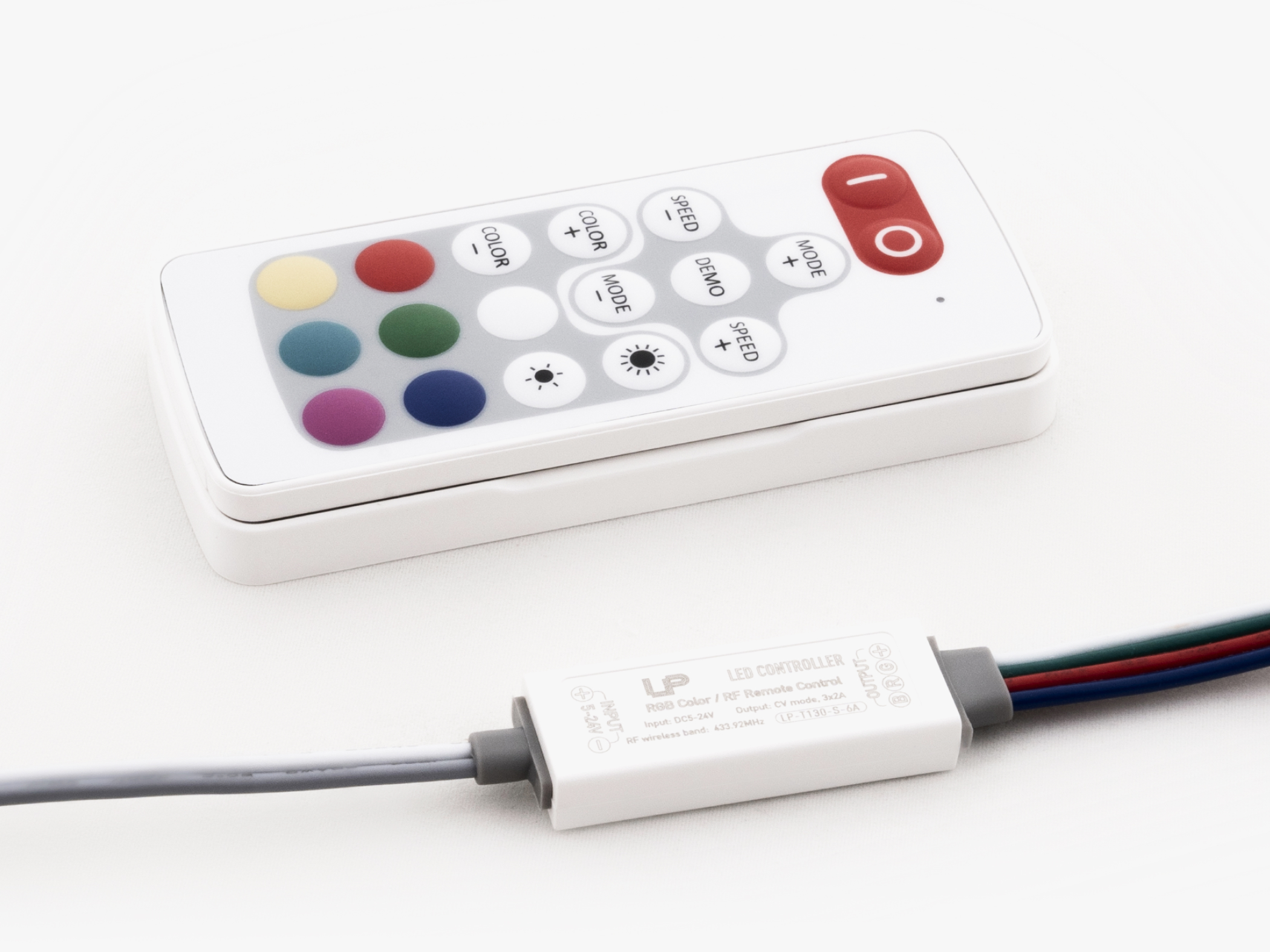 Монтаж: Контроллер RGB T130-S Mini RF 6A (RGB)