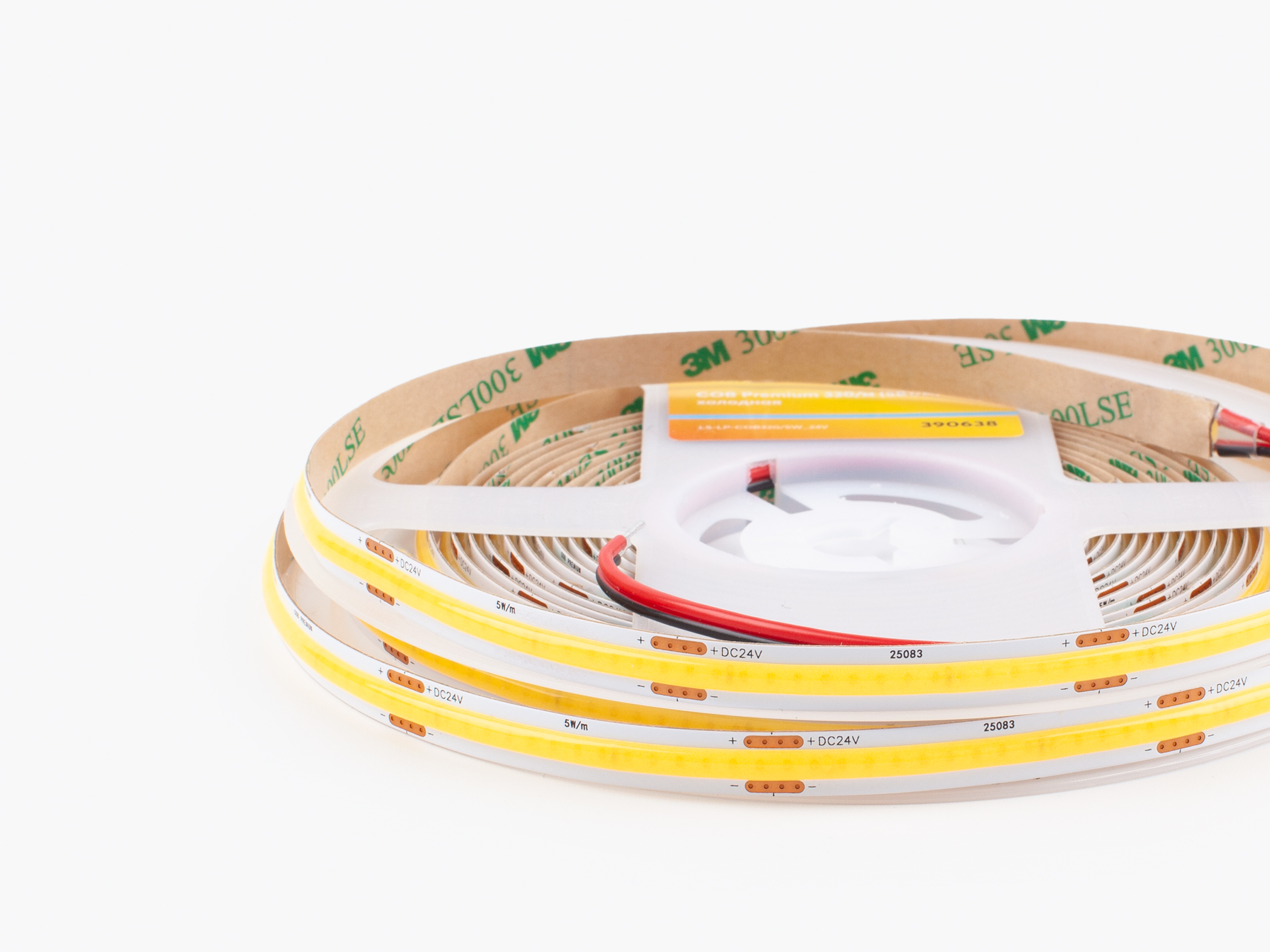 Монтаж: Светодиодная лента LEDS POWER COB Premium 320/м (5Вт/м) 24В холодная (Холодная)
