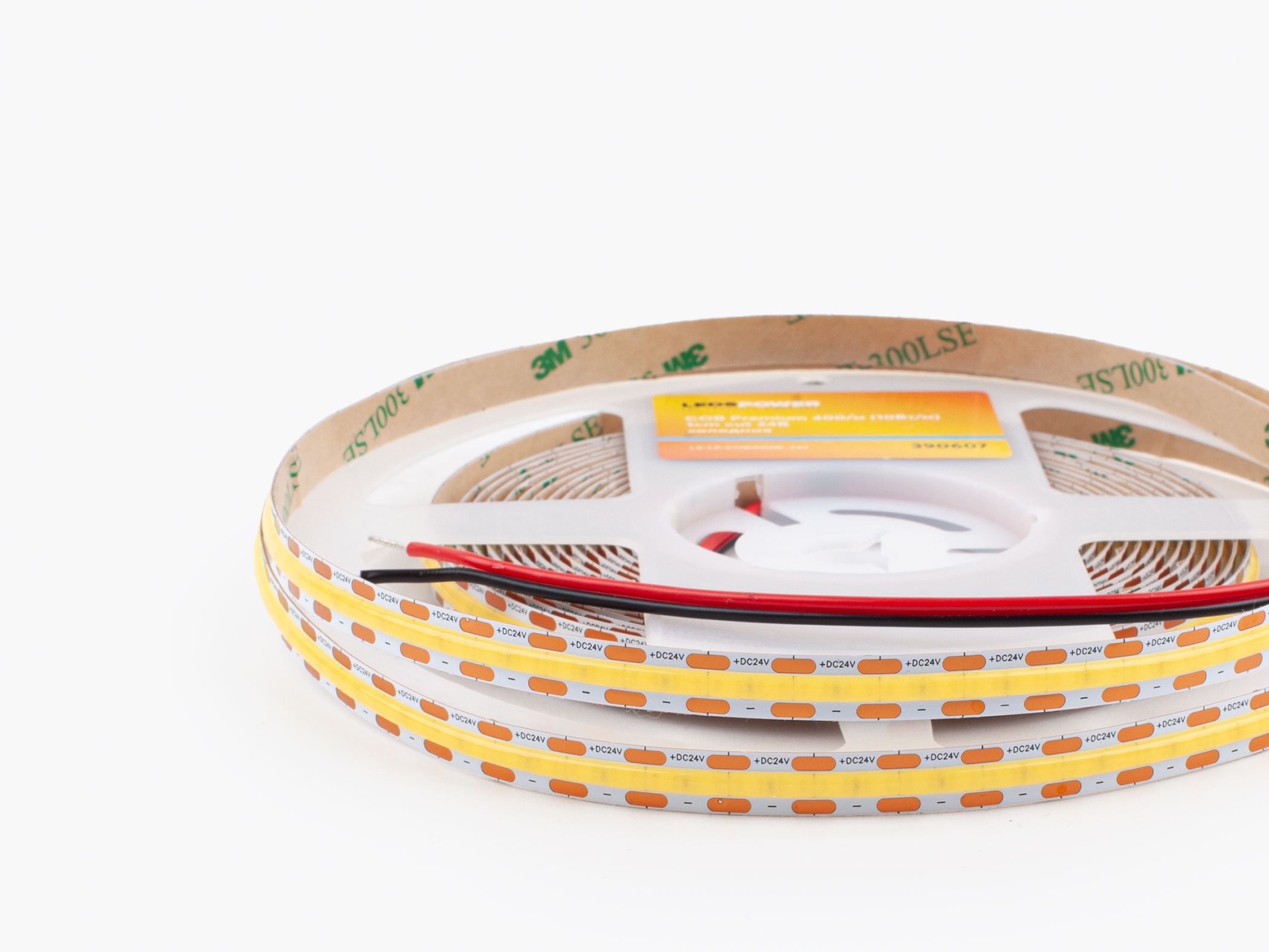 Монтаж: Светодиодная лента LEDS POWER COB Premium 400/м (10Вт/м) 1cm cut 24В холодная (Холодная)