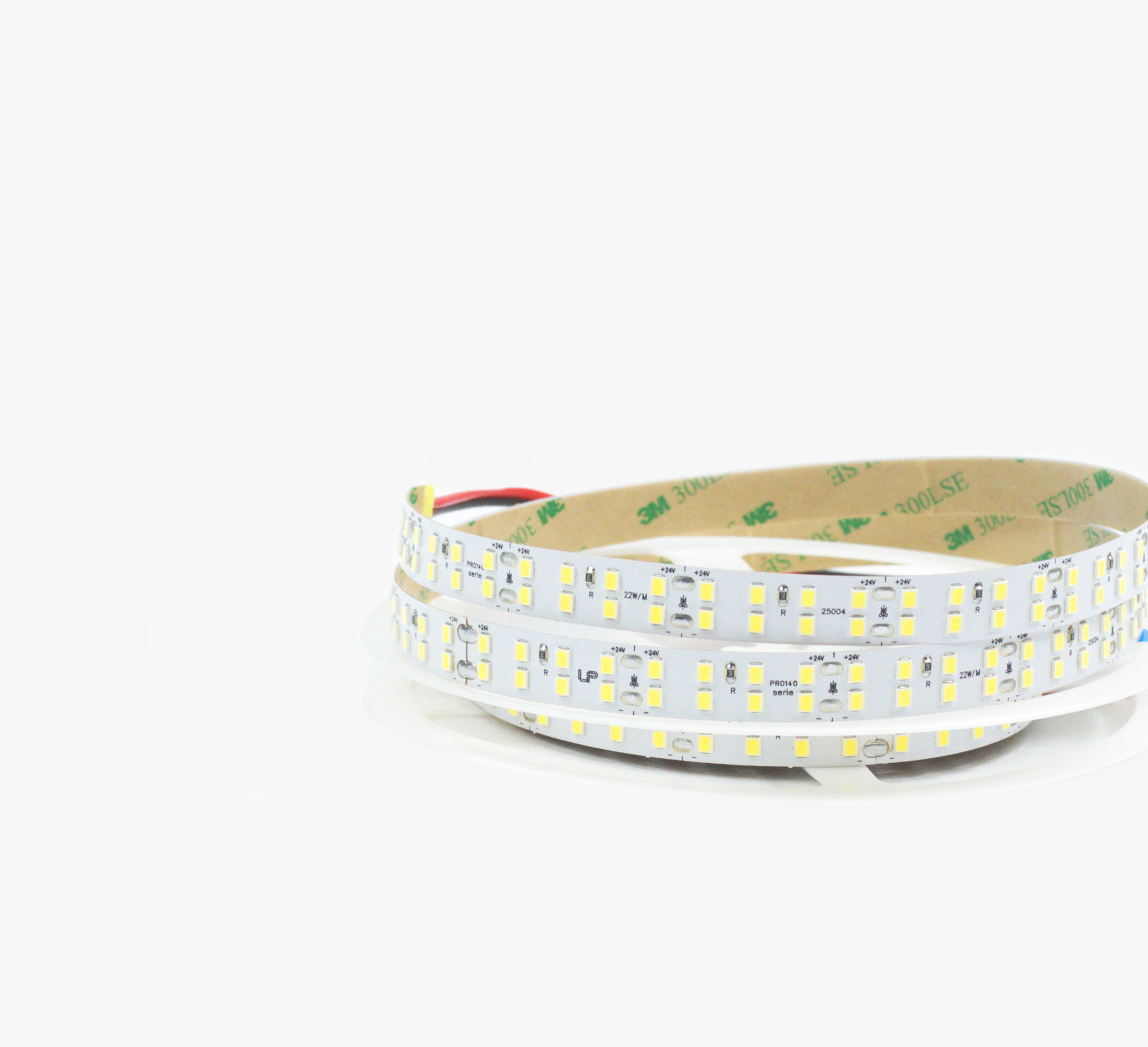 Светодиодная лента LEDS POWER двухрядная 12мм 2835 240/м (22Вт/м) 24В теплая, серия ПРО140 (Теплая)
