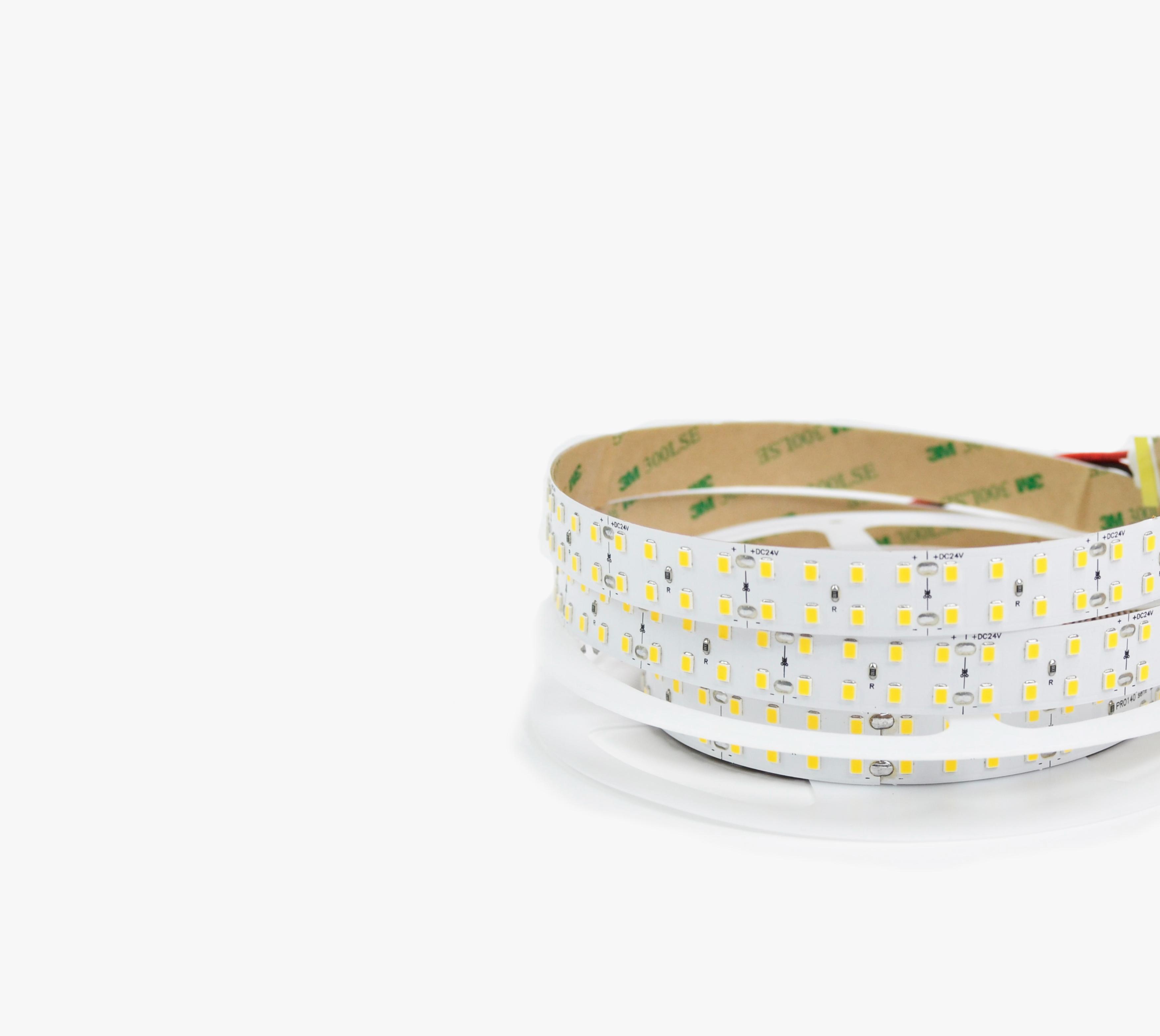 Светодиодная лента LEDS POWER двухрядная 2835 240/м (22Вт/м) 24В нейтральная, серия ПРО140 (Нейтральный)