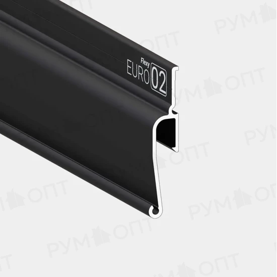 Профиль теневой Flexy EURO 02 стандарт чёрный, 2м