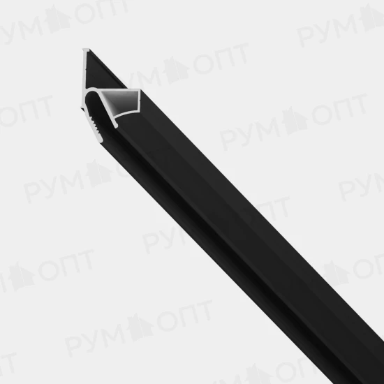 Профиль LumFer Clamp Umbra Box (брус теневой),чёрный 2м