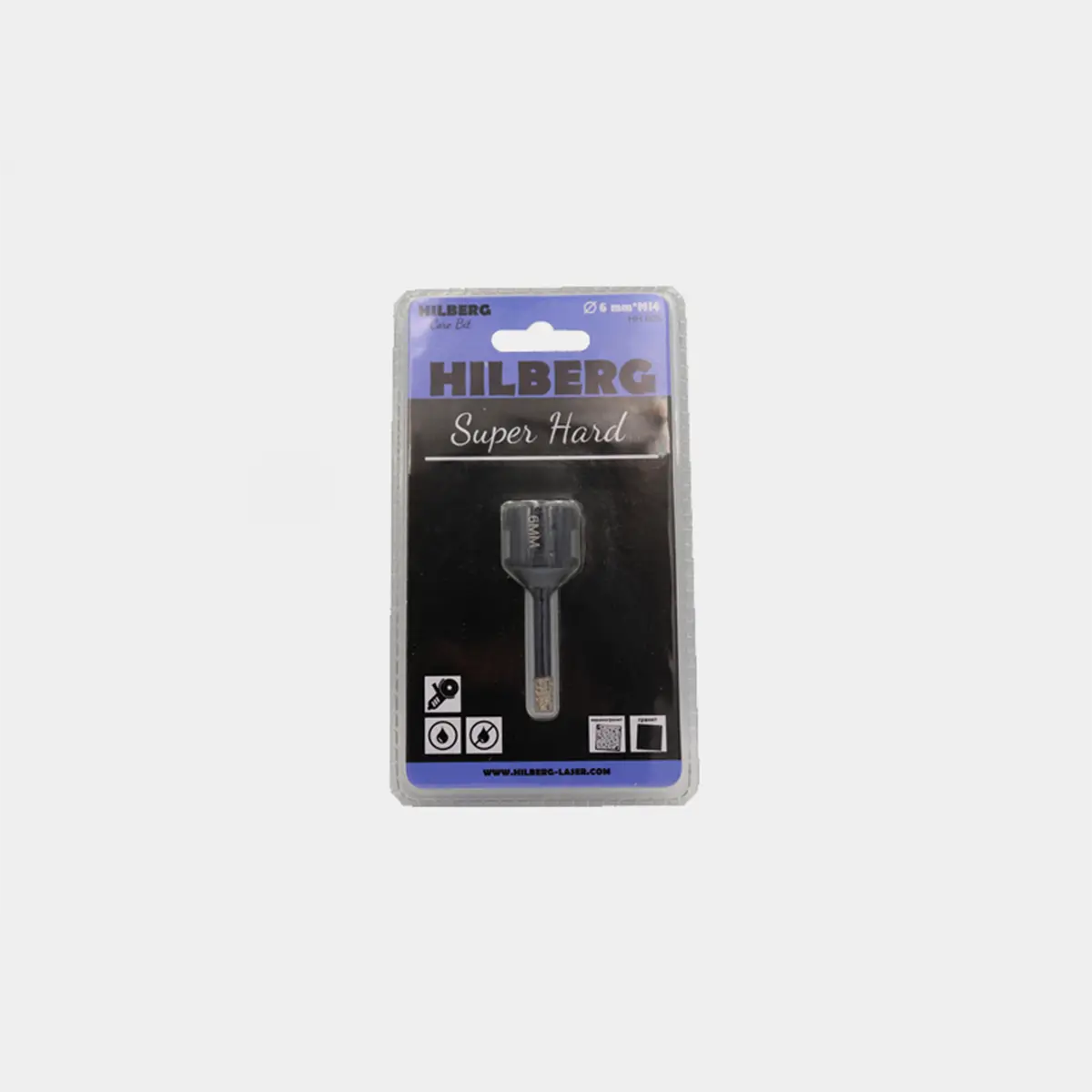 Коронка Hilberg Super Hard, М14, с техническим воском, 6мм